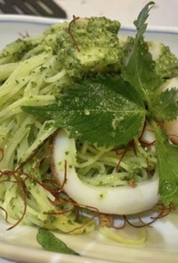 冷たい麺/ジェノベーゼ風・紫蘇パスタ