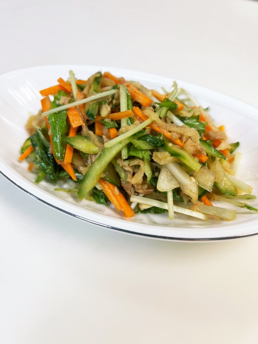 水菜と切り干し大根の中華風サラダの画像
