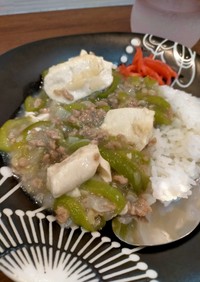 沖縄風☆豆腐とひき肉のあんかけご飯