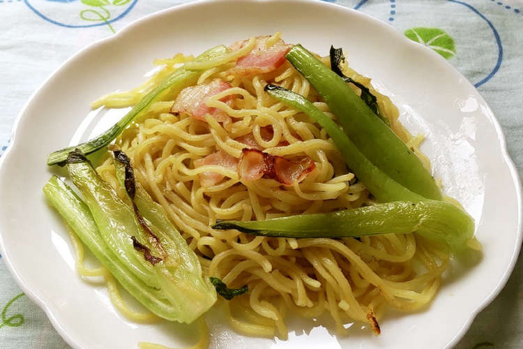 チンゲン菜とベーコンの塩焼きそば レシピ 作り方 By 花時計咲いた クックパッド 簡単おいしいみんなのレシピが372万品
