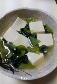 チンゲン菜と豆腐の旨塩煮