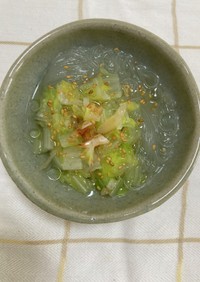 マカ入り干しえびと白菜の中華風スープ
