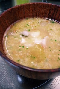 長芋ときゅうりの冷製お味噌汁