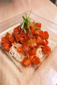 ピリ辛が最高☆トマト素麺