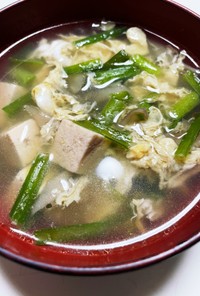 新生姜の茹で汁を使った中華スープ
