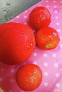 冷凍トマトの皮むき湯剥きじゃないよ簡単！
