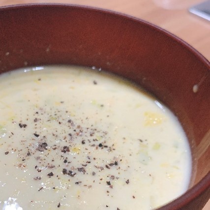 粟米湯風とうもろこしの冷製スープの画像