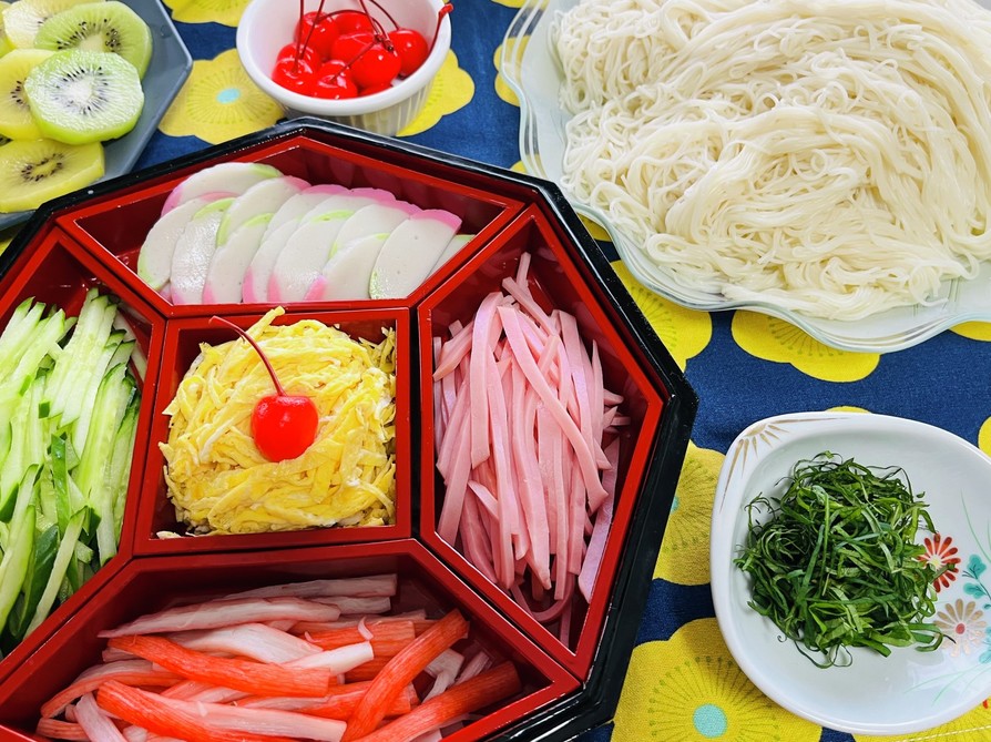 豪華な高知県素麺×キウィ ビタミンアップの画像