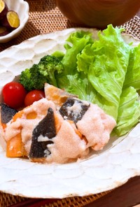 明太マヨの鮭のムニエル♩