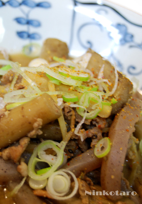 ごぼうとこんにゃくの味噌煮(圧力鍋使用)
