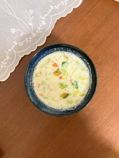 豆乳味噌スープの写真
