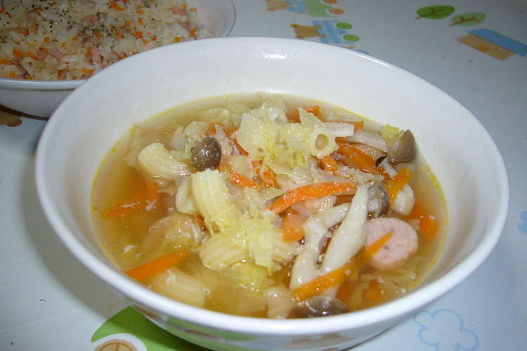 残り野菜ｄｅ超簡単パスタス プ レシピ 作り方 By ゆなゆなまま クックパッド 簡単おいしいみんなのレシピが363万品