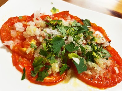 志麻さんレシピ ローストトマトのサラダの写真