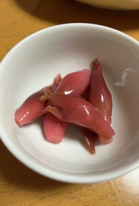 茗荷の梅酢漬(酢漬け梅の梅酢使用)