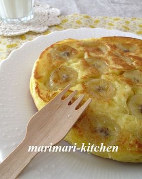 キャラメルバナナホットケーキ❤