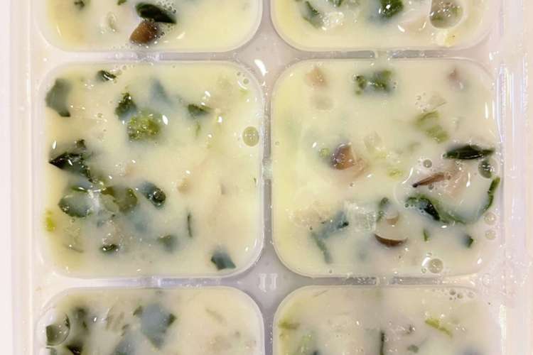 離乳食 しめじとほうれん草の豆乳スープ レシピ 作り方 By ゆりママレシピ クックパッド 簡単おいしいみんなのレシピが377万品