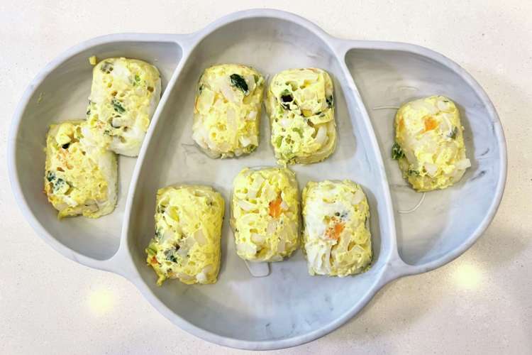 離乳食後期 レンジで簡単手づかみ卵うどん レシピ 作り方 By ゆりママレシピ クックパッド 簡単おいしいみんなのレシピが376万品