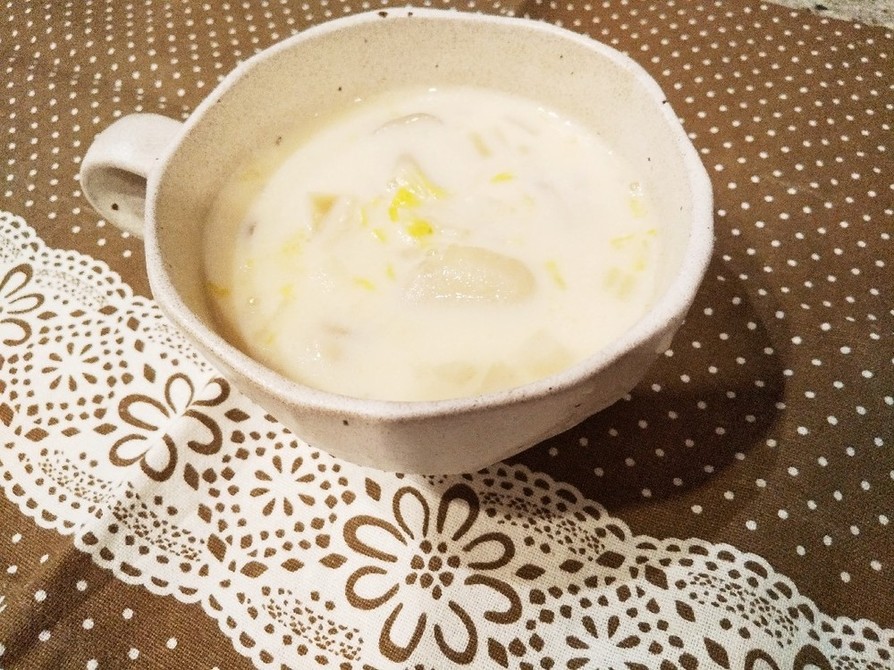 白菜の豆乳味噌スープの画像