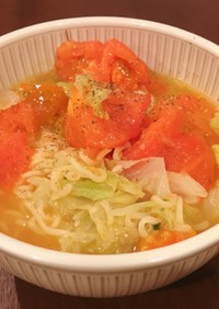 サッポロ一番塩ラーメンアレンジ★トマト麺