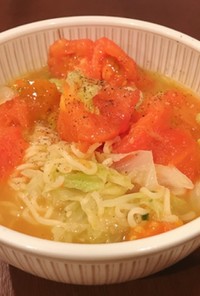 サッポロ一番塩ラーメンアレンジ★トマト麺
