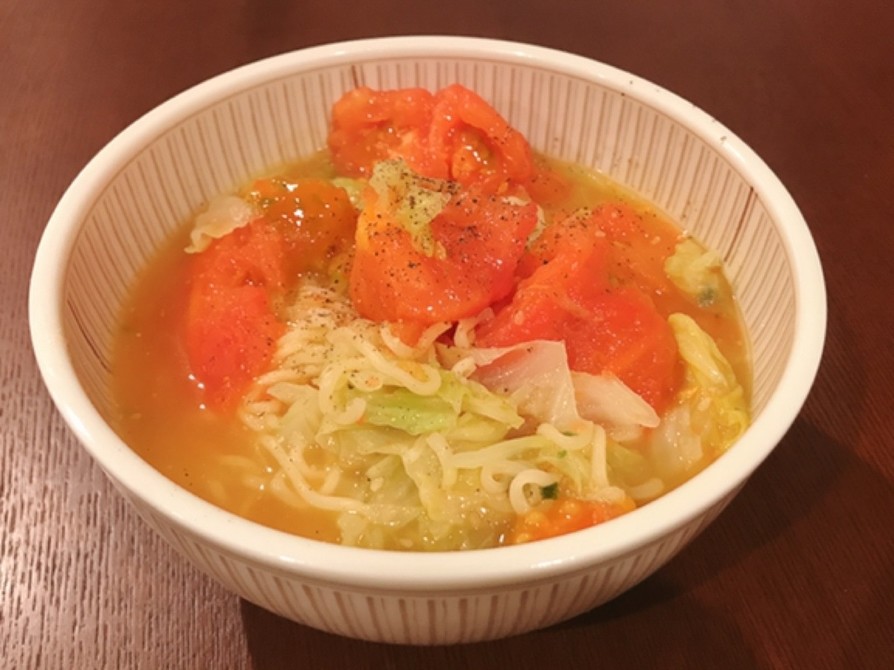 サッポロ一番塩ラーメンアレンジ★トマト麺の画像