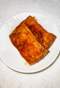 コチュジャンで豆腐ステーキ：ダイエット