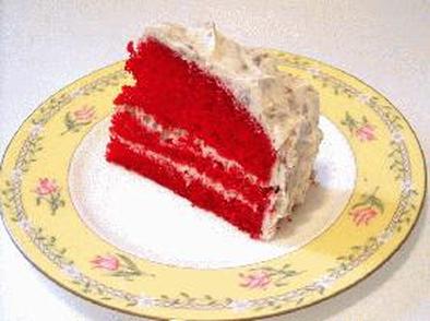 真っ赤なクリスマスケーキ！の写真