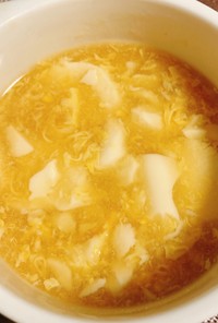 豆腐と卵の和風スープ