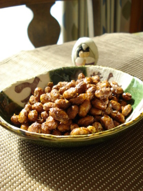 おばあちゃんの手作り✿黒糖豆菓子