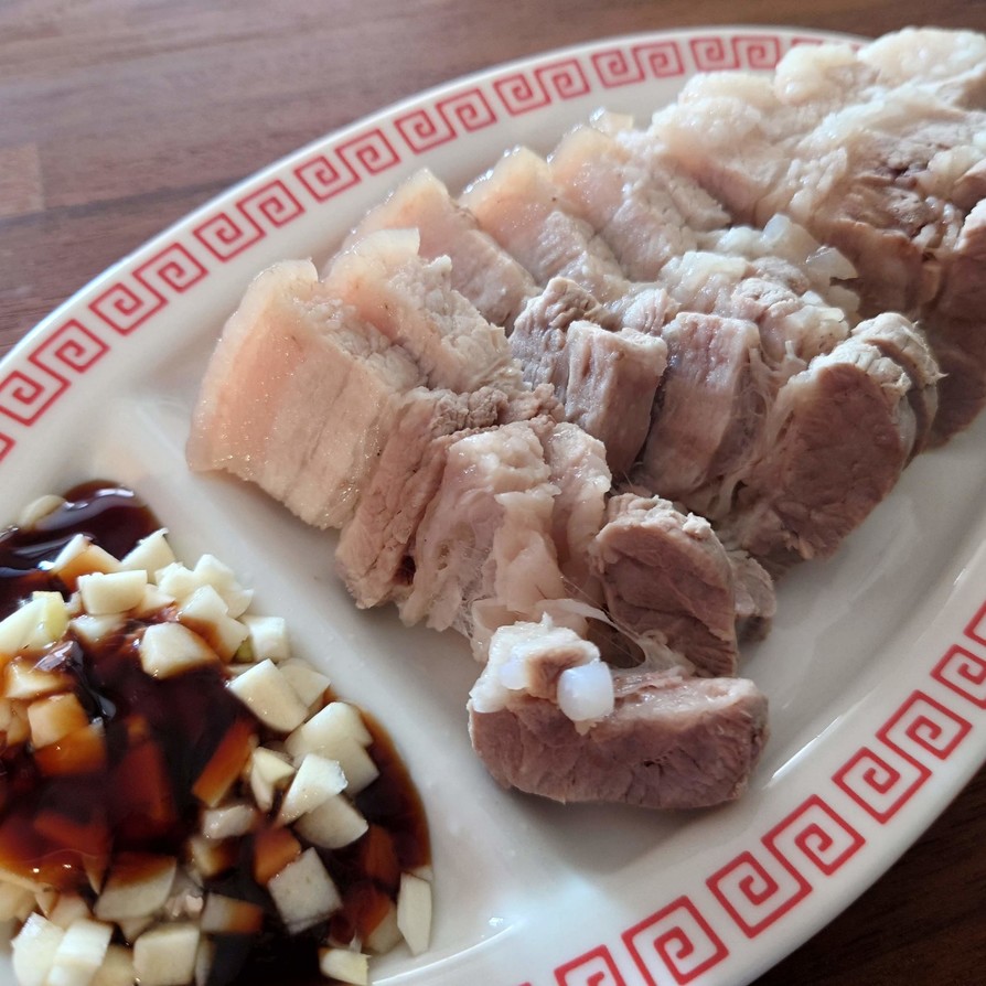 豚バラとにんにく台湾風ソース（蒜泥白肉）の画像