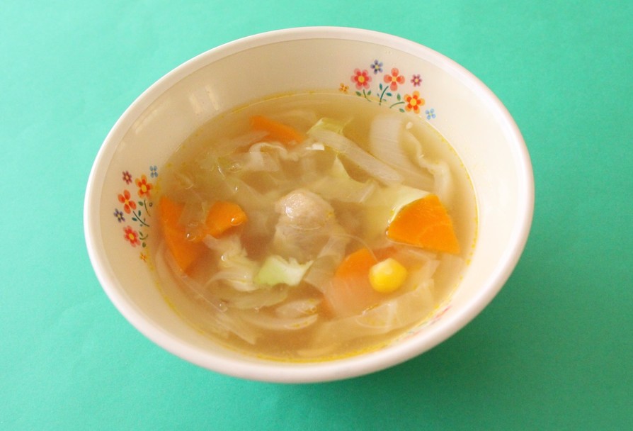 大豆入り野菜スープの画像