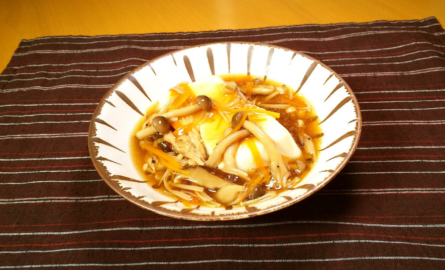 【美人レシピ】豆腐のきのこあんかけの画像