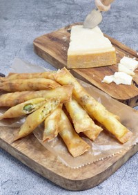 枝豆とチーズのスティックポテト春巻き