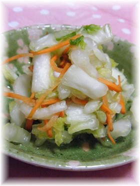 白菜の浅漬け☆塩昆布柚子胡椒風味