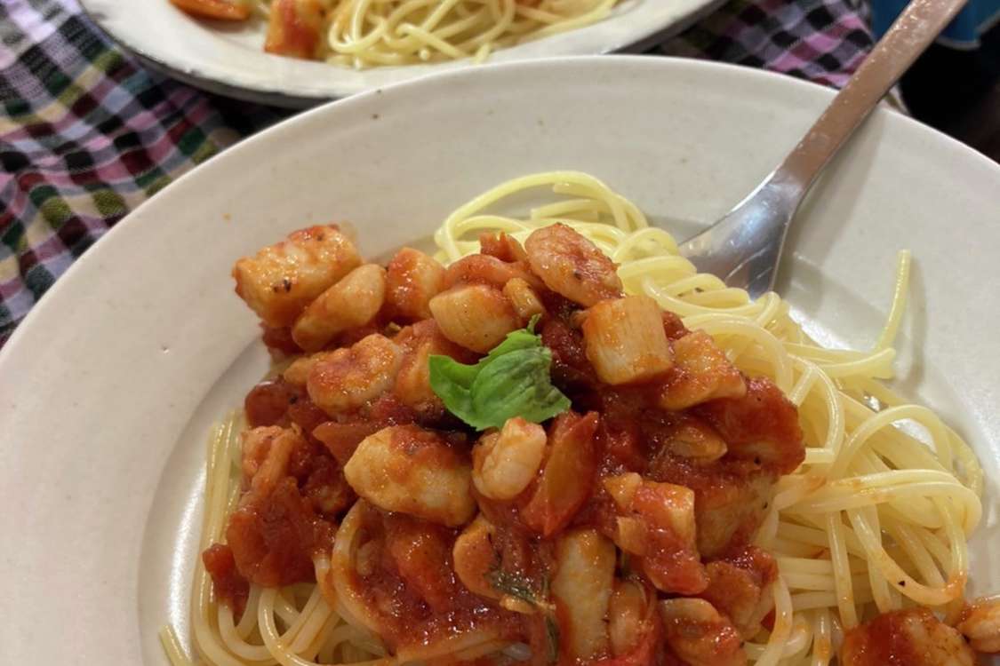 トマト缶 冷凍エビ イカ パスタ レシピ 作り方 By キボリョフ クックパッド 簡単おいしいみんなのレシピが379万品