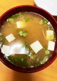 豆腐と素麺のお味噌汁(^^♪