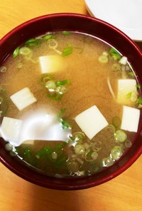 豆腐と素麺のお味噌汁(^^♪