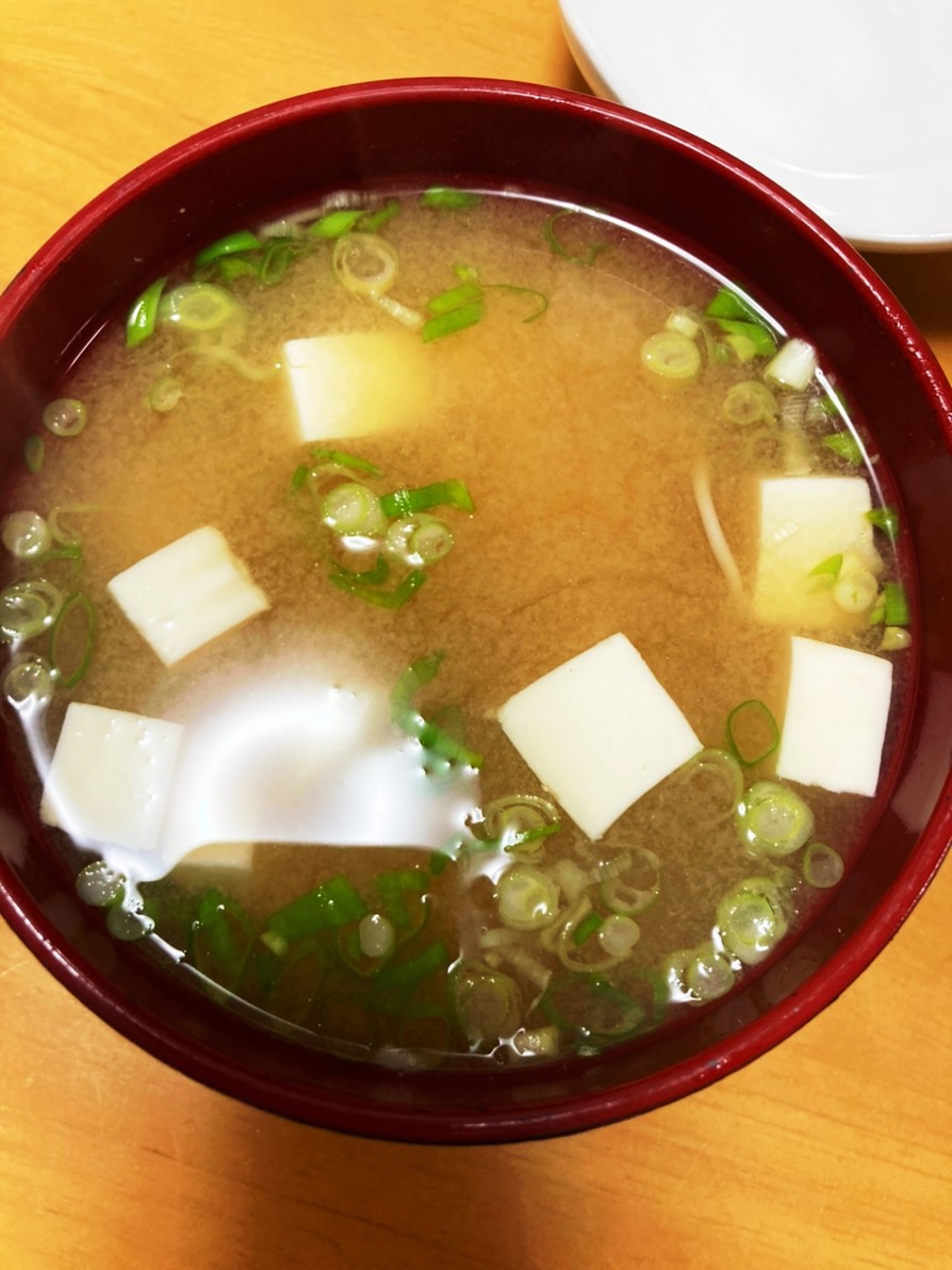 豆腐と素麺のお味噌汁(^^♪の画像