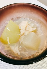 簡単♡トロトロ♡冬瓜とホタテ缶詰の煮物