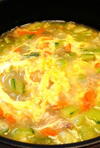 ヘチマ親子スープ…丝瓜蛋花汤