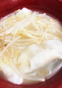 紀文　参鶏湯スープ餃子で簡単もやしスープ