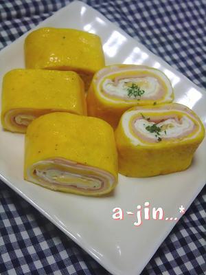 お弁当に✿３色卵焼きの画像