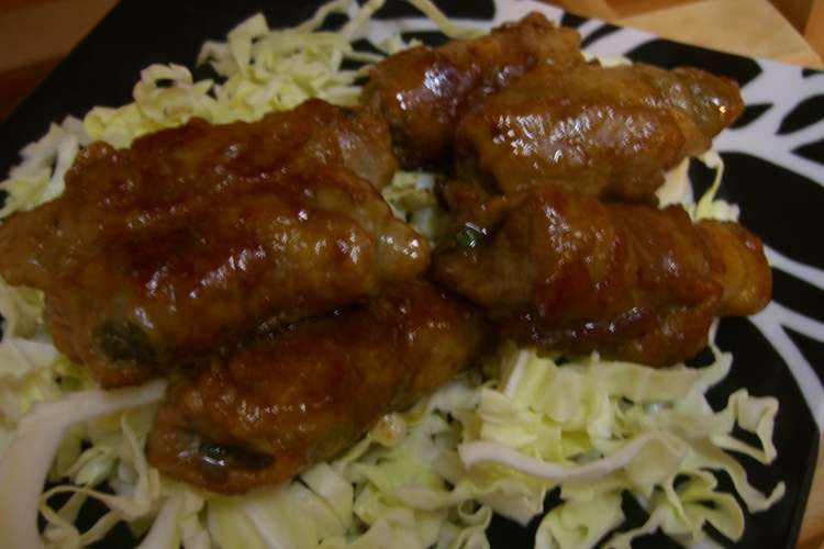 大葉にんにく醤油で 豚肉チーズ巻 レシピ 作り方 By じょうじょうちゃん クックパッド 簡単おいしいみんなのレシピが350万品