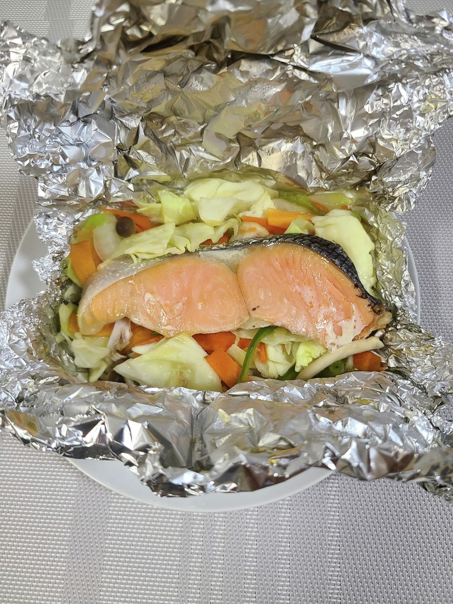 鮭と野菜のボイルの画像
