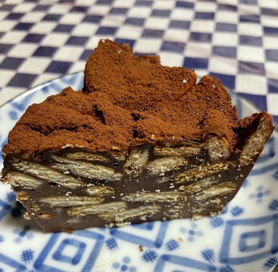 チョコレートビスケット☆ケーキの写真
