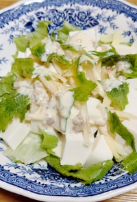 金山寺味噌ドレッシングの新生姜サラダ