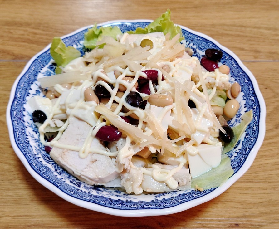 和歌山新生姜と煮豆のさっぱり豆腐サラダの画像