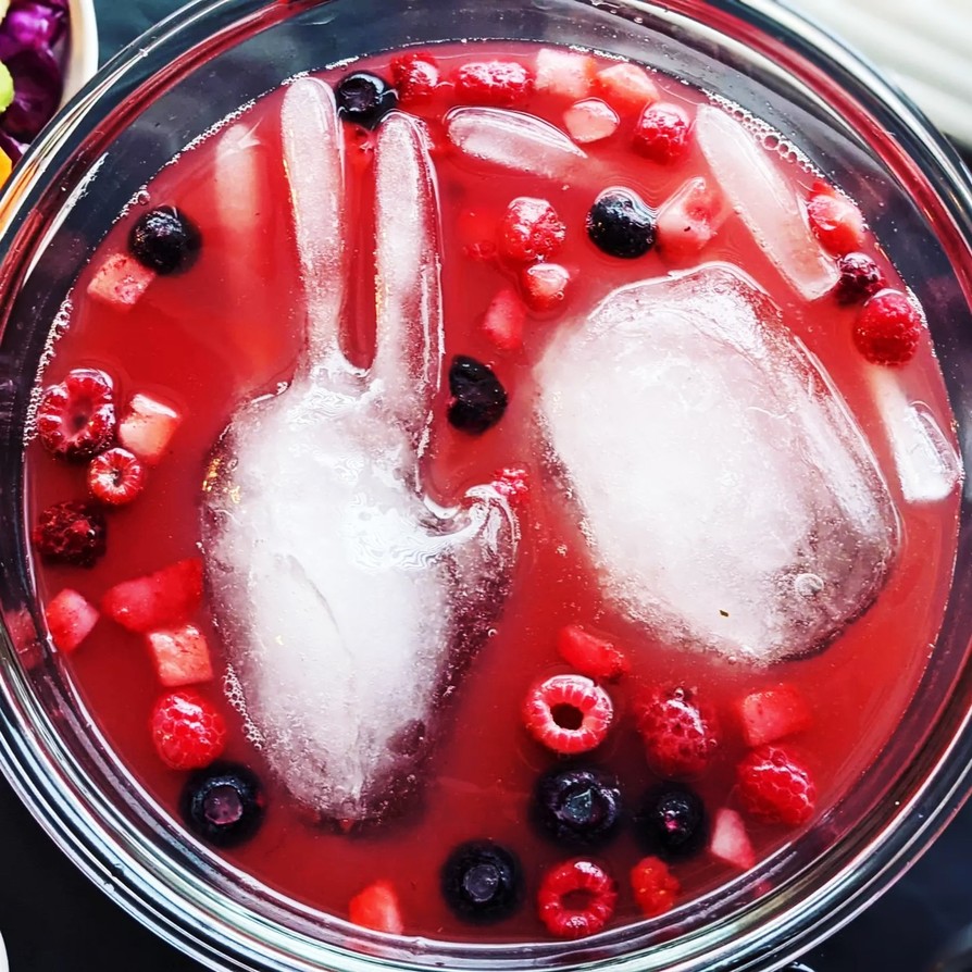 白、赤、青の重ねパンチのレシピ