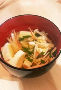 えのきと豆腐のスープ