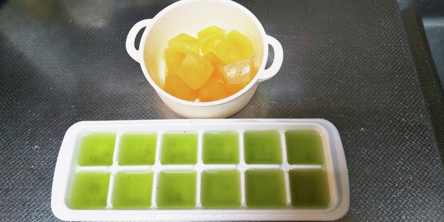 水出し抹茶玄米茶氷とレモンティー氷の画像